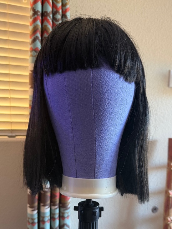 Other - Dark Brown Wig Medium Short Bangs- Simple Sleek Outfit Cosplay Anime Character
